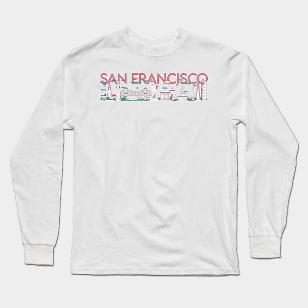 San Francisco travel Long Sleeve T-Shirt by SerenityByAlex